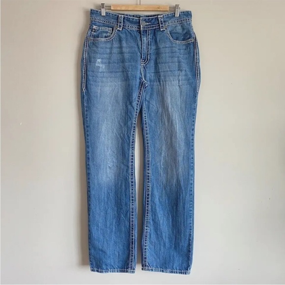 Rock & Roll Cowboy Double Barrel Relaxed Straight Leg Jeans Mens 33X36 - Picture 3 of 14